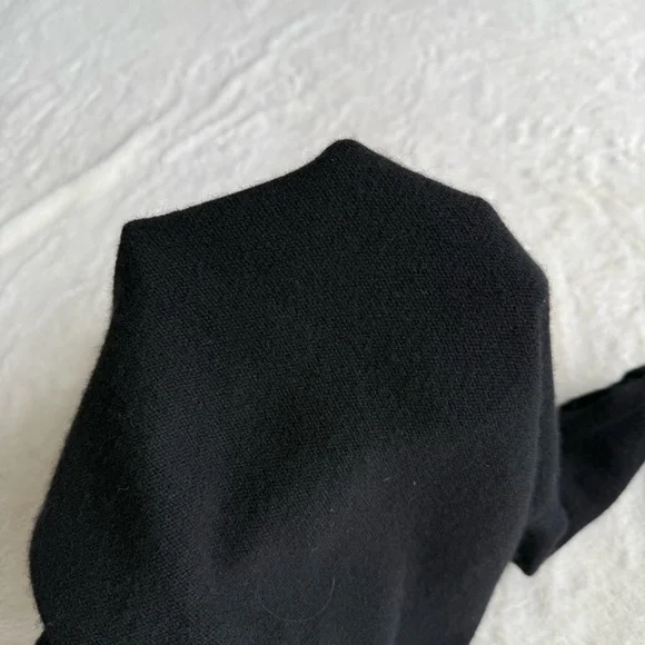 Tess Giberson 100% Cashmere Black Cable Knit Long Sleeve Sweater L - Picture 8 of 12